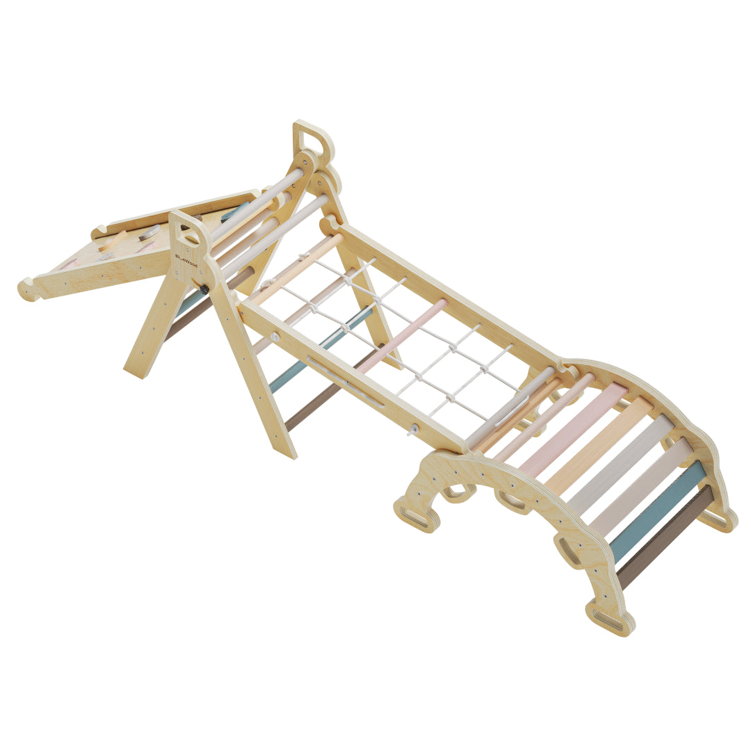 Aurora- BlueWood® 2024 Rope Ladder Pikler Triangle Set *Morandi