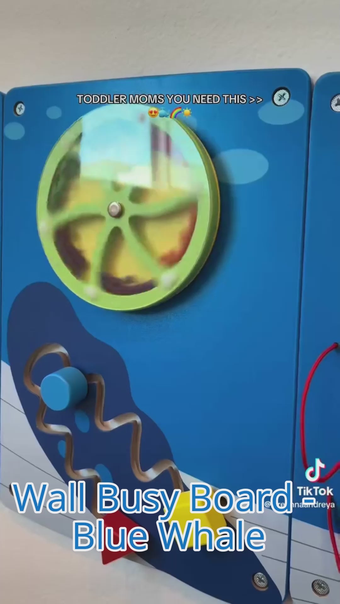 Giggle- BlueWood® Busy Board *Blue Whale